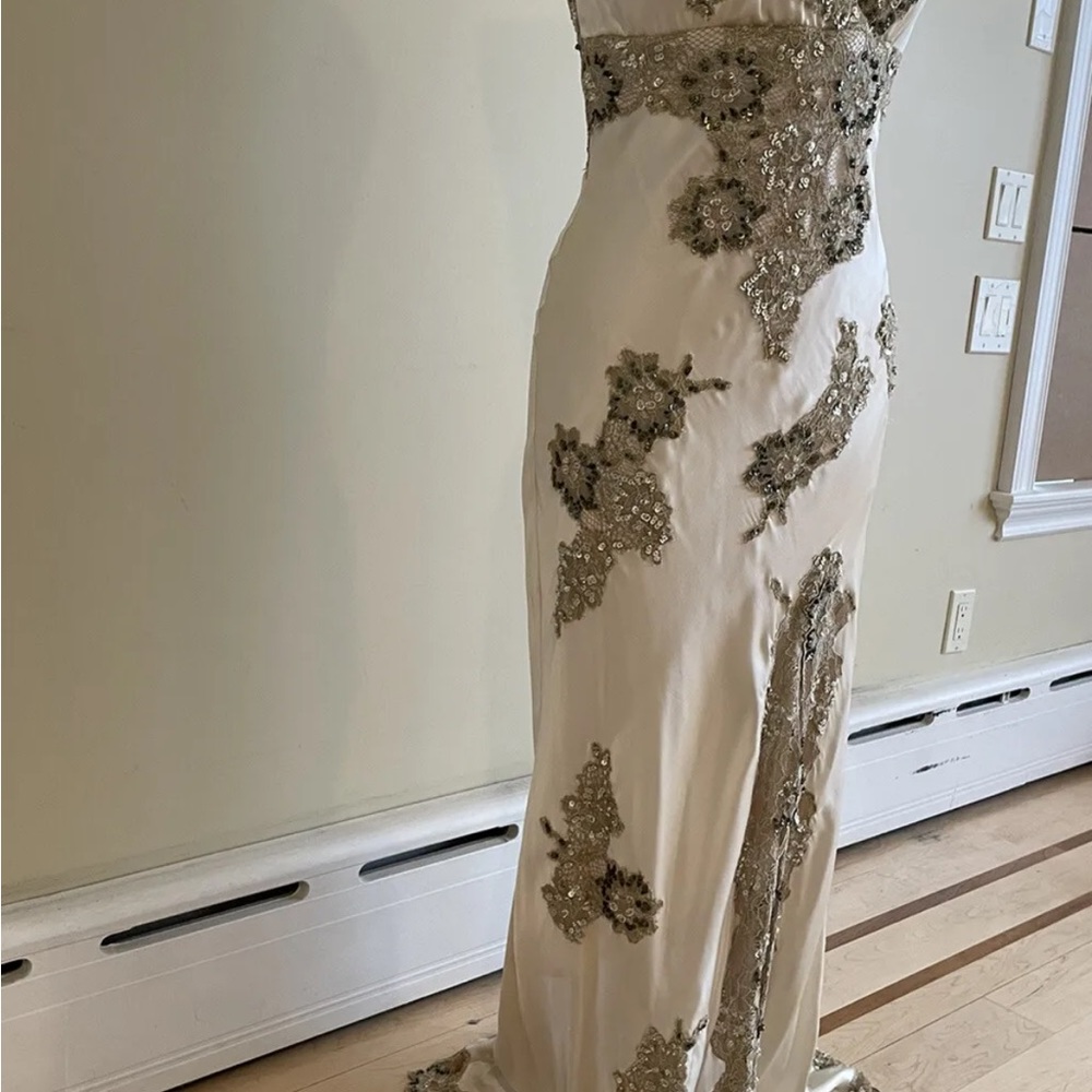 SUE WONG Stunning Sequin Beaded Dress Gown 12 - Picture 8 of 15